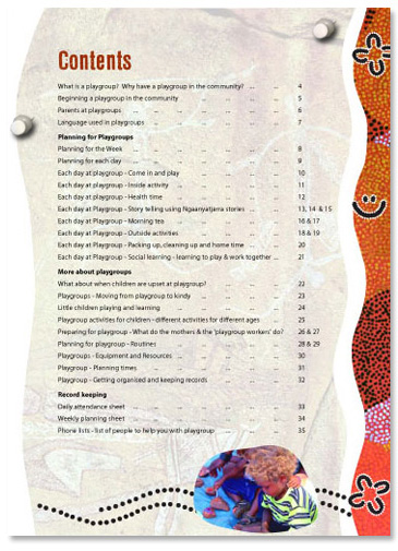 Table of Contents - Playgroups book